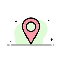 Location Marker Pin  Business Flat Line Filled Icon Vector Banner Template