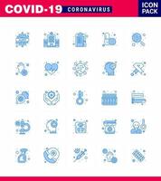 Novel Coronavirus 2019nCoV 25 Blue icon pack capsule pills hospital medicine vaccine viral coronavirus 2019nov disease Vector Design Elements