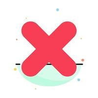Delete Cancel Close Cross Abstract Flat Color Icon Template vector