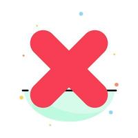 Delete Cancel Close Cross Abstract Flat Color Icon Template vector