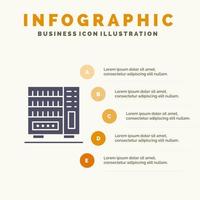 Furniture Interior Wardrobe Drawer Infographics Presentation Template 5 Steps Presentation vector