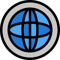 Center Communication Global Help Support  Flat Color Icon Vector icon banner Template