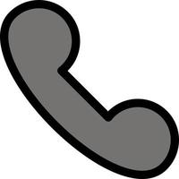 plantilla de banner de icono de vector de icono de color plano de teléfono entrante de llamada