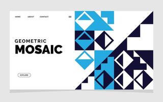 Geometric Mosaic background. Vector illustration