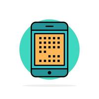 Phone Computer Device Digital Ipad Mobile Abstract Circle Background Flat color Icon vector