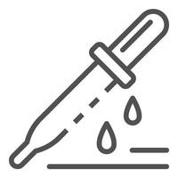 Crack pipette icon, outline style vector