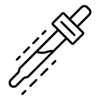 Medical pipette icon, outline style vector