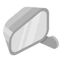 Car door mirror icon, isometric style vector