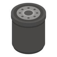 Oil filter icon, isometric style vector