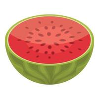 Half watermelon icon, isometric style vector