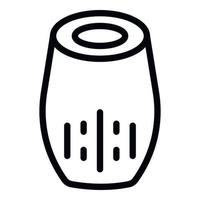 Vertical smart speaker icon, outline style vector