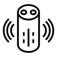 Loud smart speaker icon, outline style vector