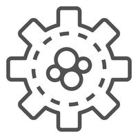 Cog wheel icon, outline style vector