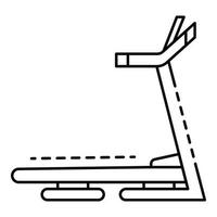 Treadmill icon, outline style vector