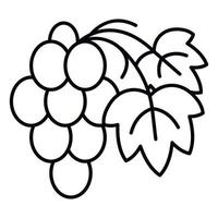 Cabernet grape icon, outline style vector