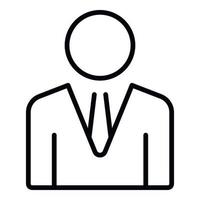 Company boss icon, outline style vector