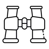 Hunter binoculars icon, outline style vector