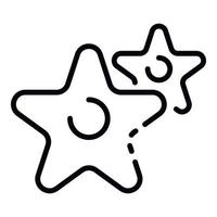 Space stars icon, outline style vector