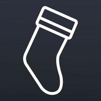 Christmas gift sock icon, outline style vector