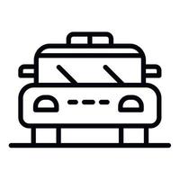 Police patrol car icon, outline style vector