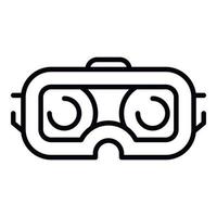 icono de gafas vr para smartphone, estilo de esquema vector