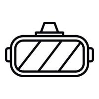 Virtual reality helmet icon, outline style vector