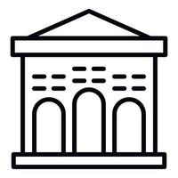 Institute courthouse icon, outline style vector