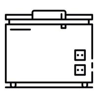 icono de refrigerador, estilo de esquema vector