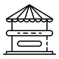 Kiosk icon, outline style vector