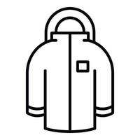 icono de chaqueta de invierno, estilo de contorno vector