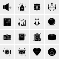 16 Universal Business Icons Vector Creative Icon Illustration to use in web and Mobile Related project