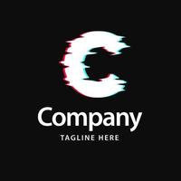 logotipo de falla c. diseño de identidad de marca comercial vector