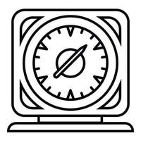 Square timer icon, outline style vector