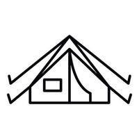 Camp tent icon, outline style vector