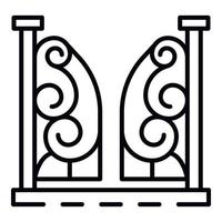 Anvil gate icon, outline style vector