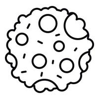 Home made biscuit icon, outline style vector