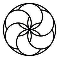 Frosting biscuit icon, outline style vector