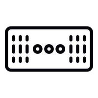 Wireless stereo speaker icon, outline style vector