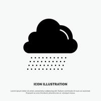 Cloud Rain Canada solid Glyph Icon vector