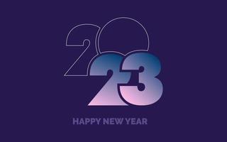 Happy New Year 2023 text design. for Brochure design template. card. banner vector
