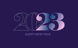 Happy New Year 2023 text design. Cover of business diary for 2023 with wishes. Brochure design template. card. banner vector