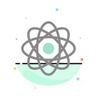 Atom Biochemistry Chemistry Laboratory Abstract Flat Color Icon Template vector