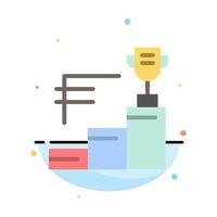 Achievements Prize Trophy Trophy Cup Abstract Flat Color Icon Template vector