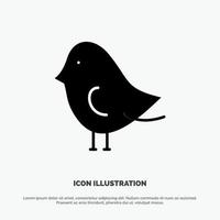 Bird Easter Nature solid Glyph Icon vector