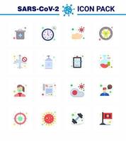 Coronavirus Prevention 25 icon Set Blue travel warning dirty science hazard viral coronavirus 2019nov disease Vector Design Elements