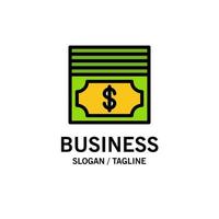 color plano de plantilla de logotipo de empresa de dinero en efectivo en dólares vector