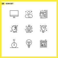 9 Creative Icons Modern Signs and Symbols of growth investment medicine human up Editable Vector Design Elements