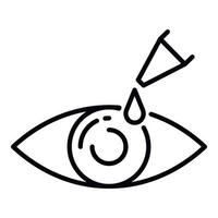 Dropper eye icon, outline style vector