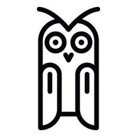 Owl front view icon, outline style vector