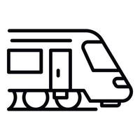 icono de cabeza de tren, estilo de contorno vector